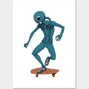 Skater from Outer Space Posters and Art